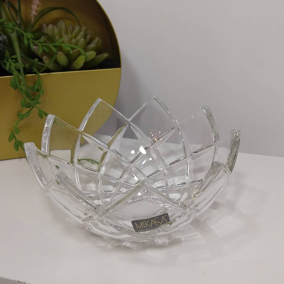 Mikasa Other - Mikasa Crescendo Diamond Cute Crystal Bowl Dish